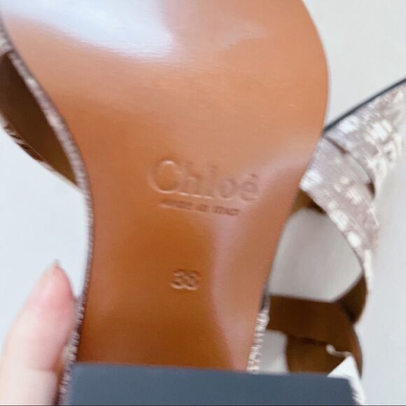 Chloe Candice sandals in Eternal Grey size 38 - Picture 11 of 12